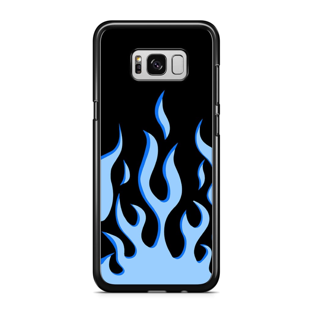 Electric Blue Flames Phone Case - Galaxy S8 - Phone Case