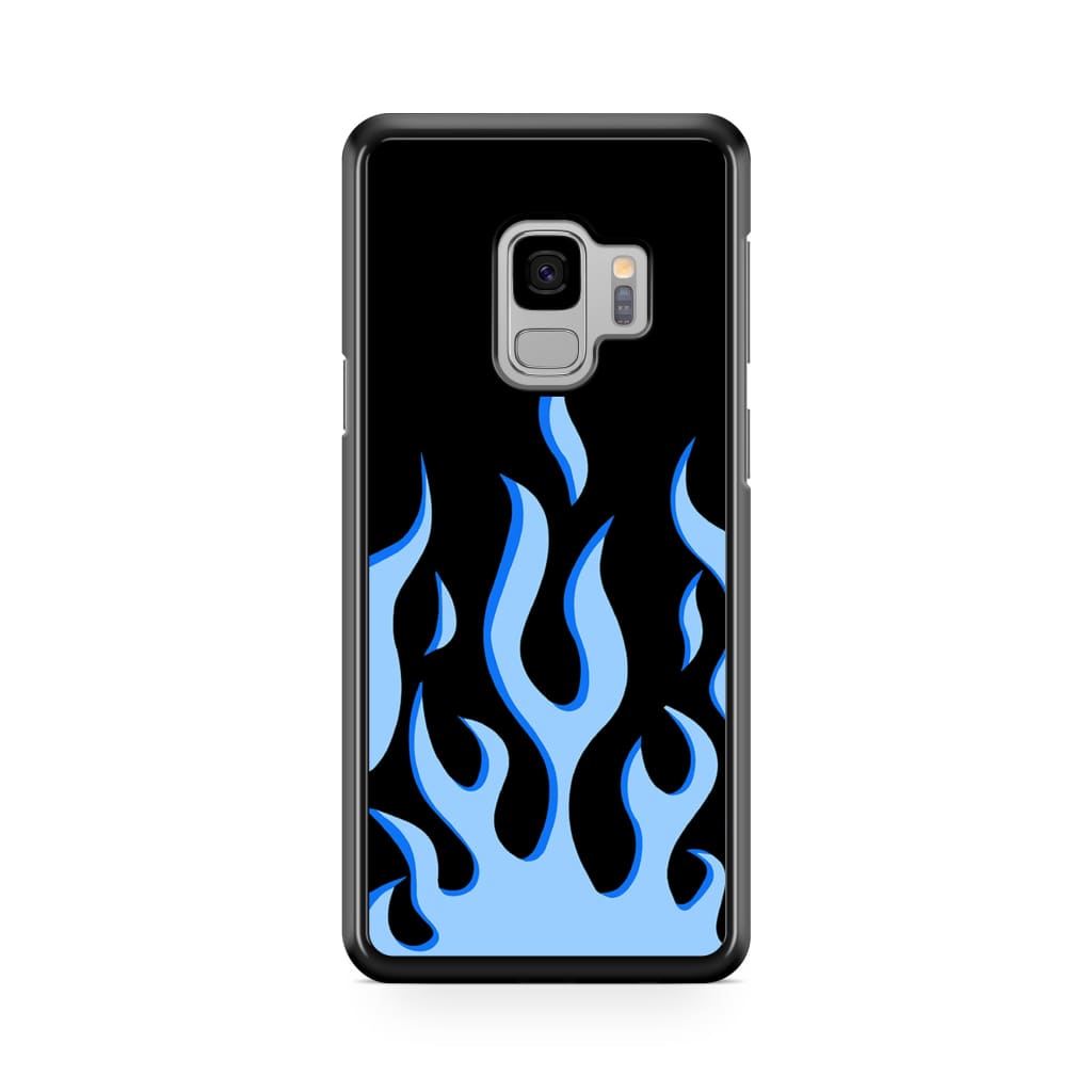 Electric Blue Flames Phone Case - Galaxy S9 - Phone Case