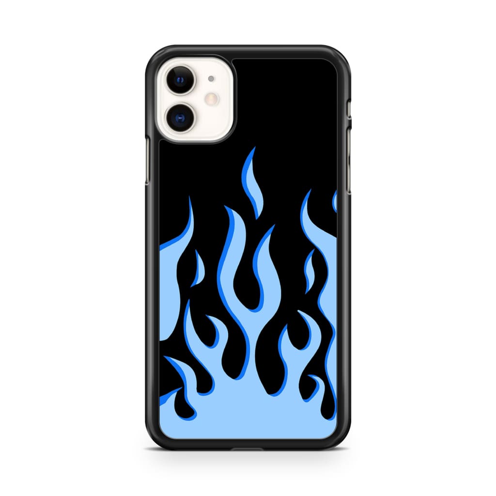 Electric Blue Flames Phone Case - iPhone 11 - Phone Case
