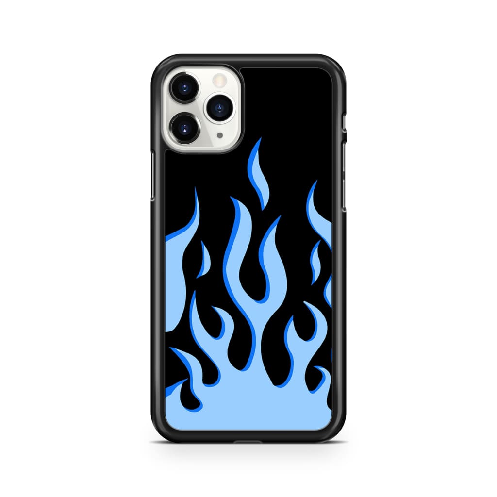 Electric Blue Flames Phone Case - iPhone 11 Pro - Phone Case
