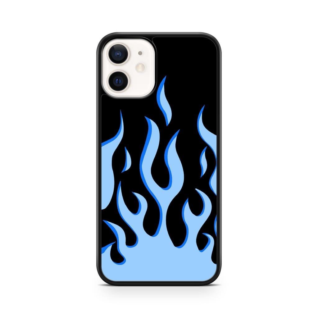 Electric Blue Flames Phone Case - iPhone 12/12 Pro - Phone 
