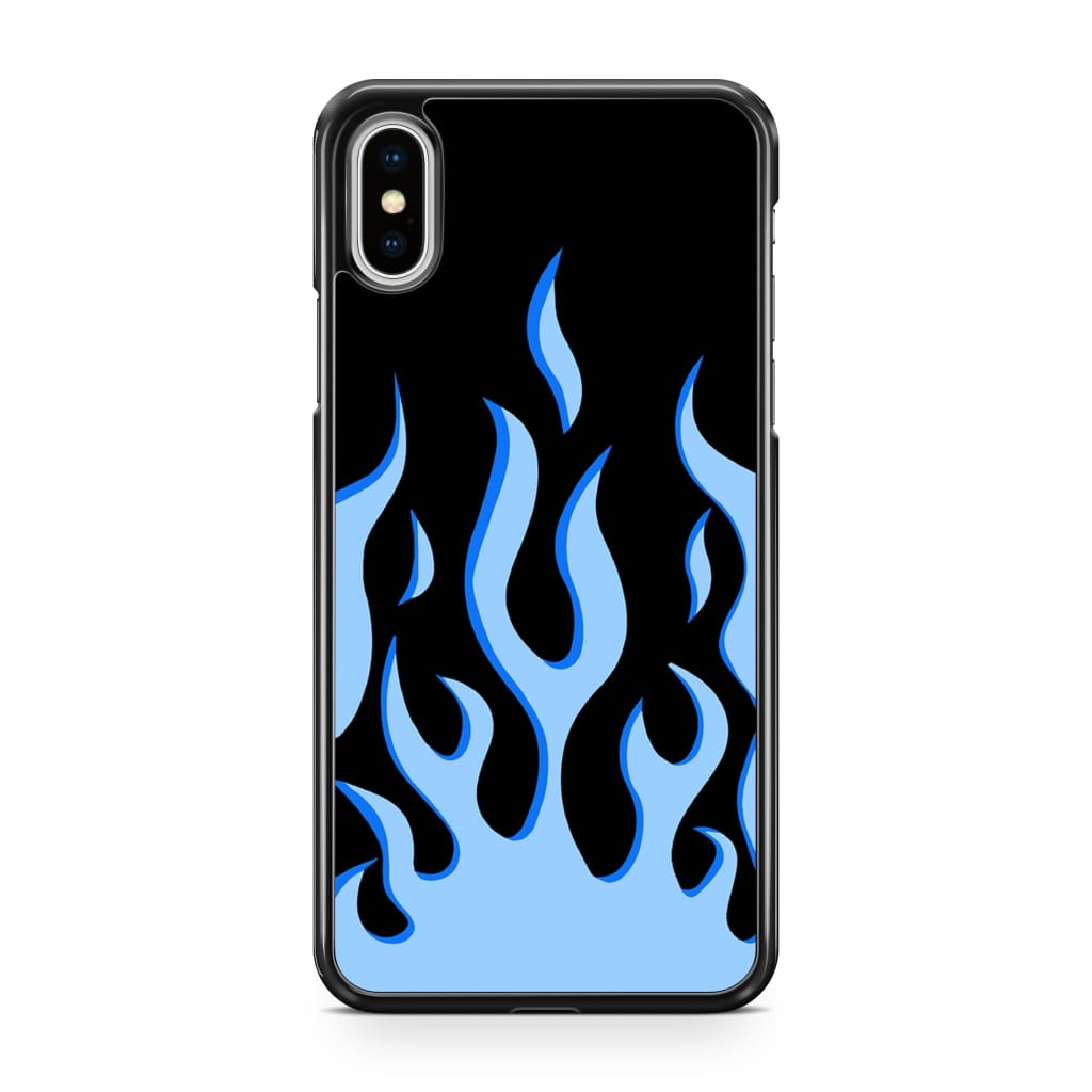 Electric Blue Flames Phone Case - iPhone XS Max - Phone Case