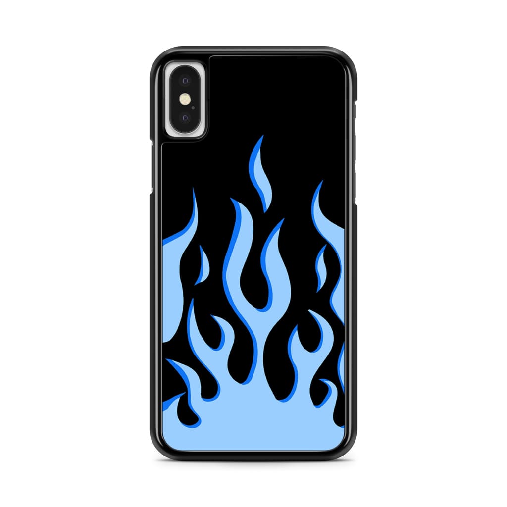 Electric Blue Flames Phone Case - iPhone X/XS - Phone Case