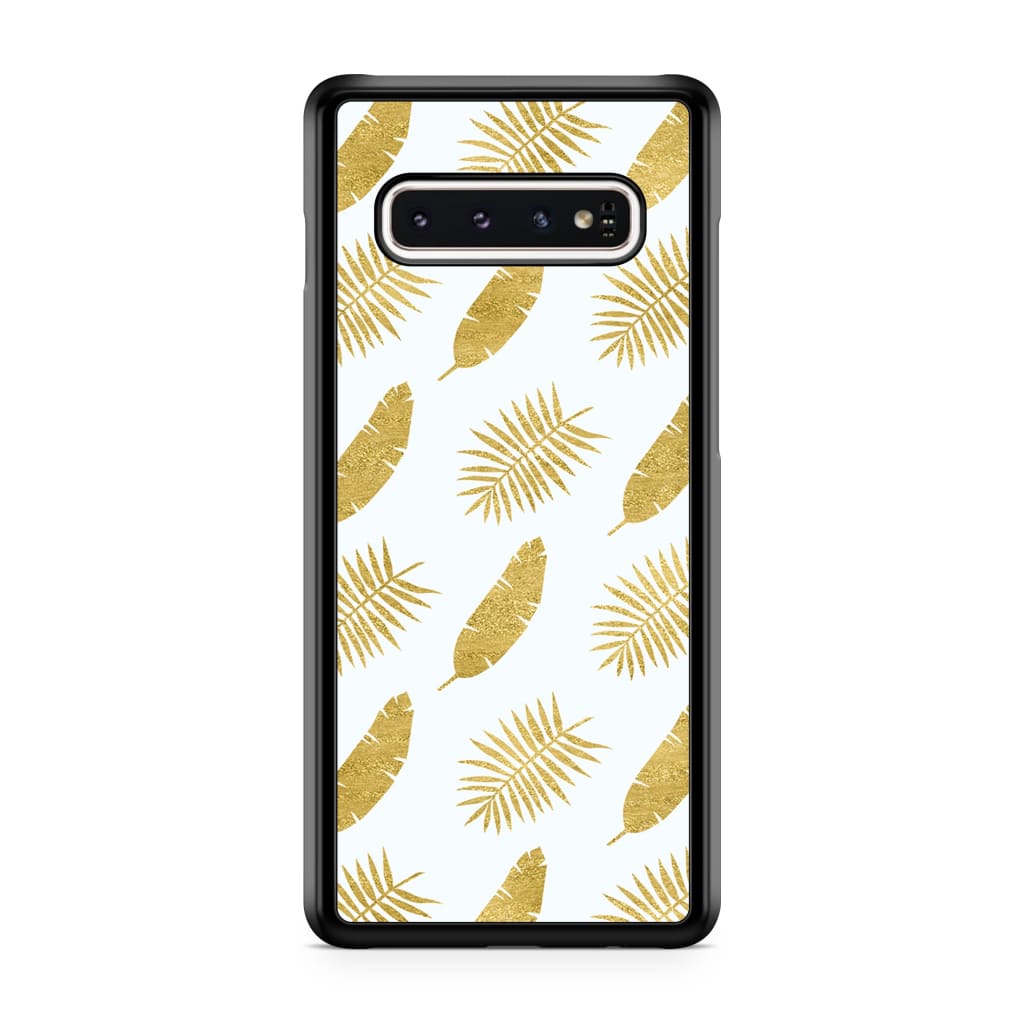 Gold Leaves Phone Case - Galaxy S10 Plus - Phone Case