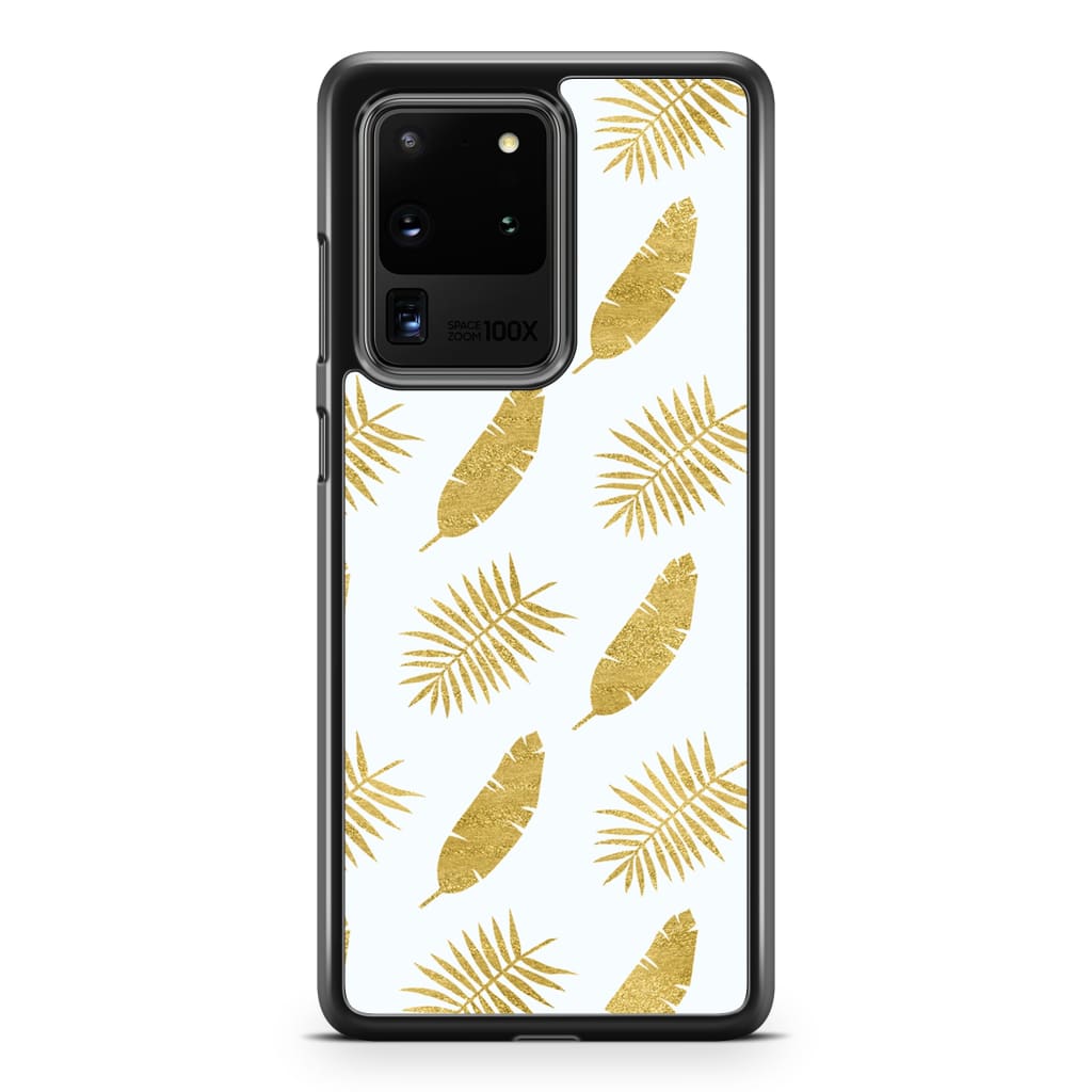 Gold Leaves Phone Case - Galaxy S20 Ultra - Phone Case