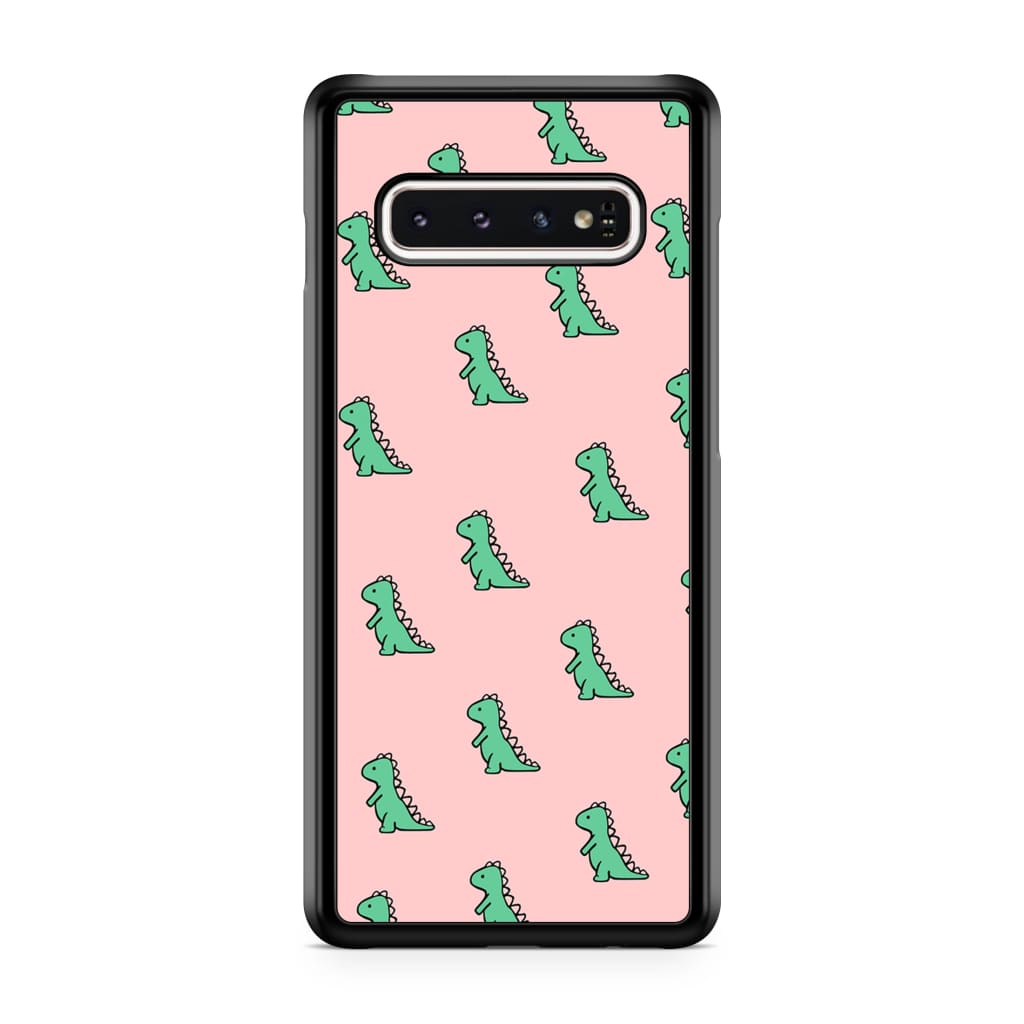 Green Dinosaur Phone Case - Galaxy S10 Plus - Phone Case