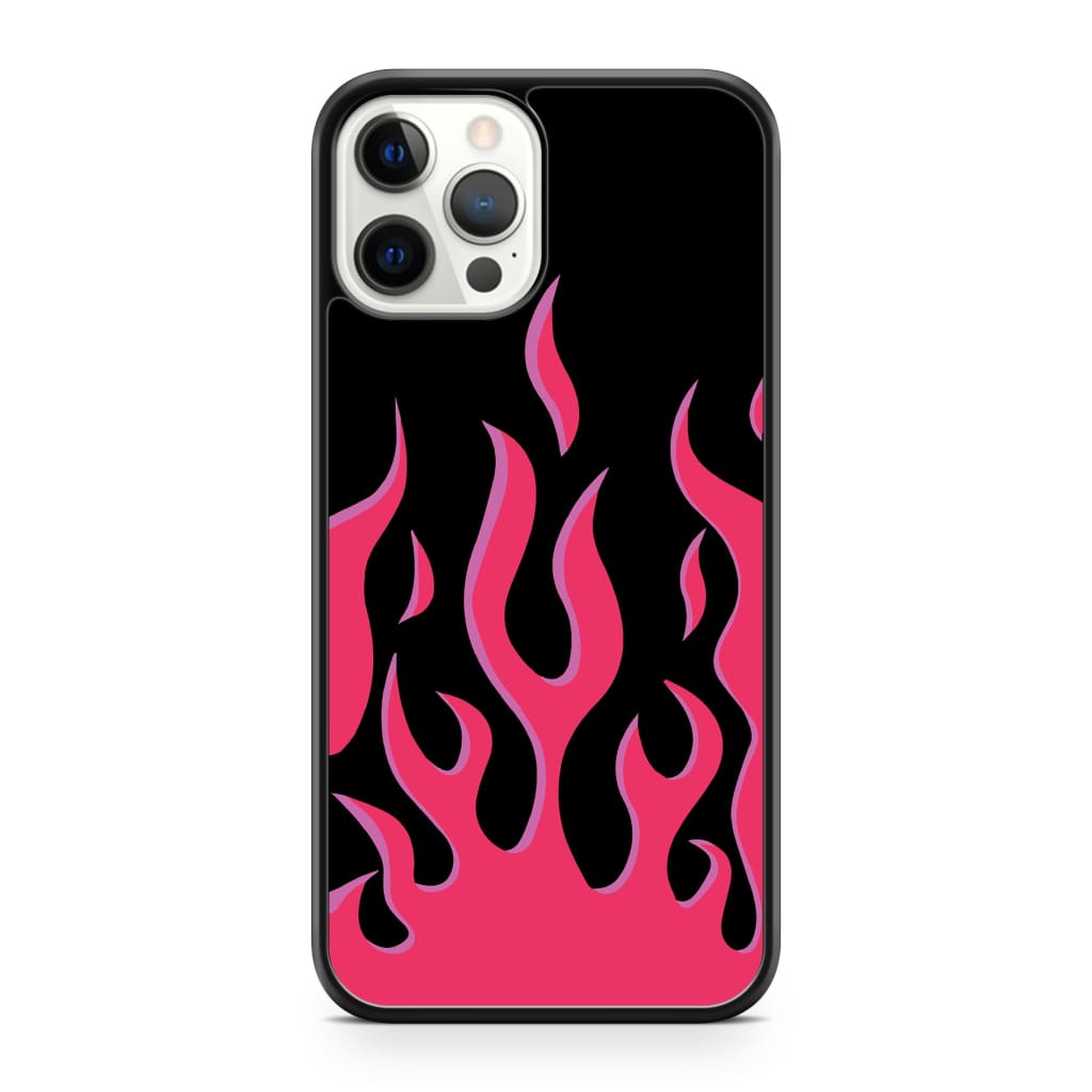 Hot Pink Flames Phone Case - iPhone 12 Pro Max - Phone Case