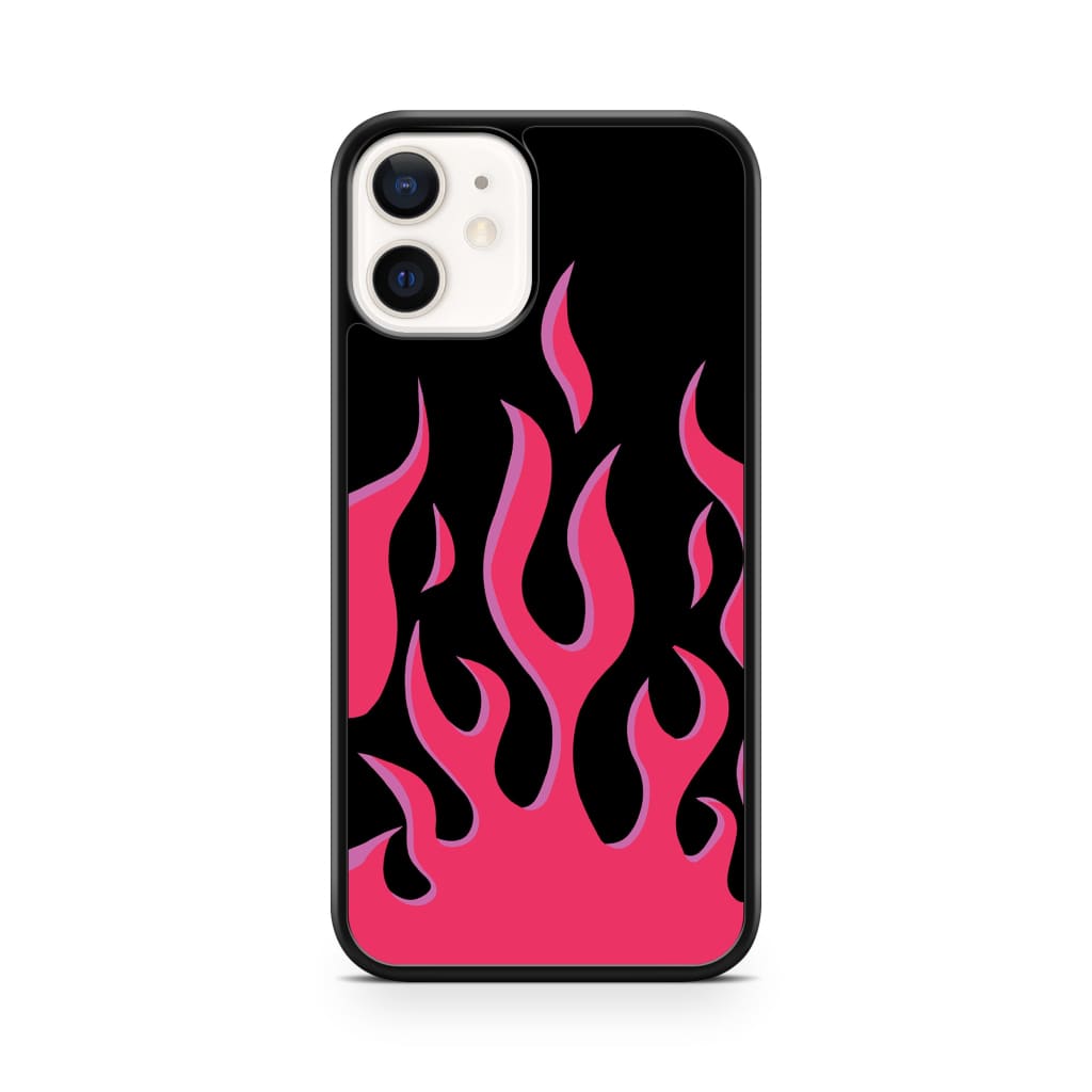 Hot Pink Flames Phone Case - iPhone 12/12 Pro - Phone Case