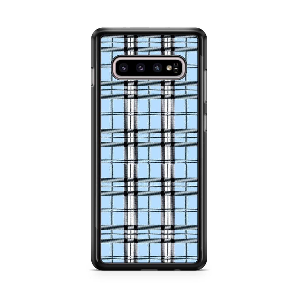 Iris Blue Plaid Phone Case - Galaxy S10 - Phone Case