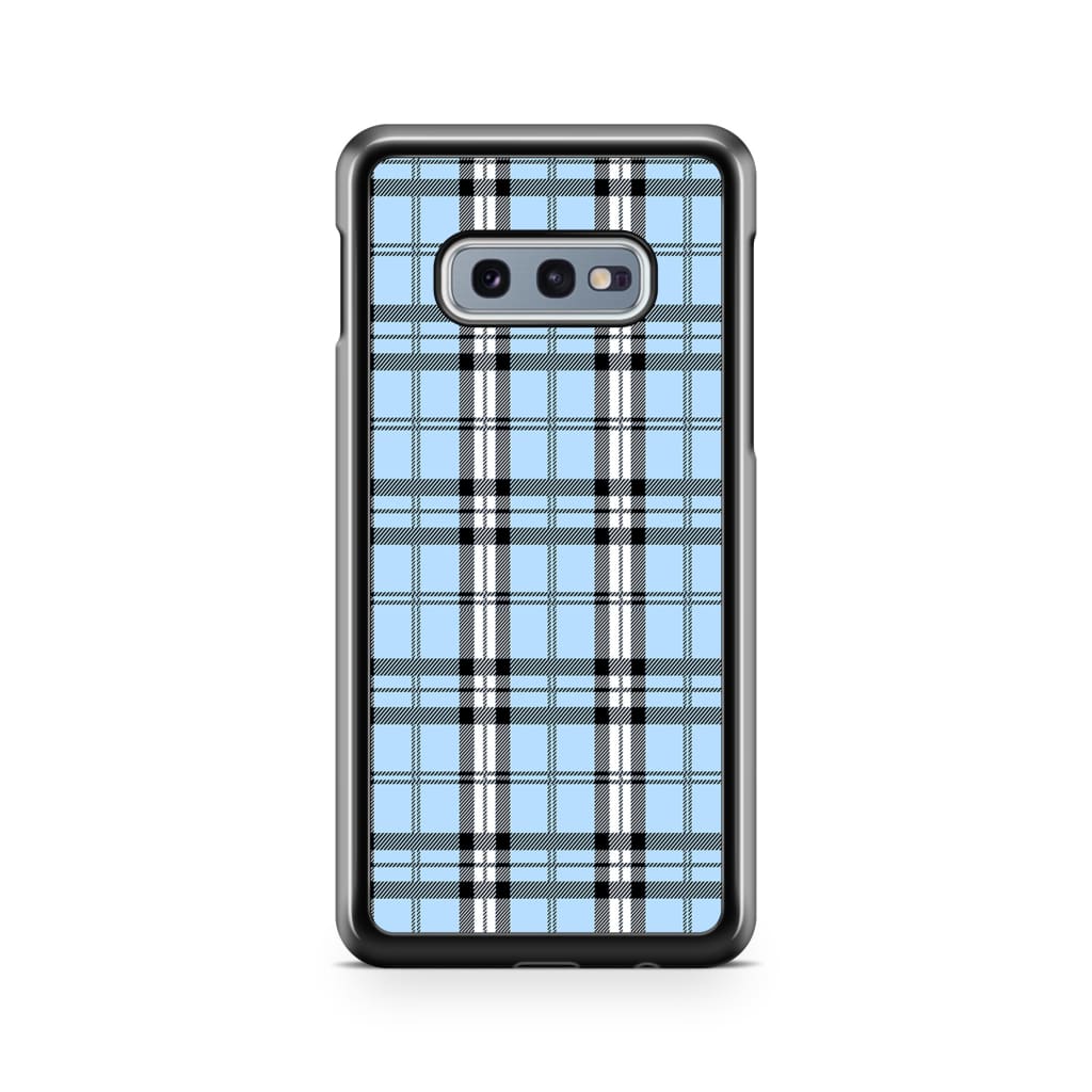 Iris Blue Plaid Phone Case - Galaxy S10e - Phone Case