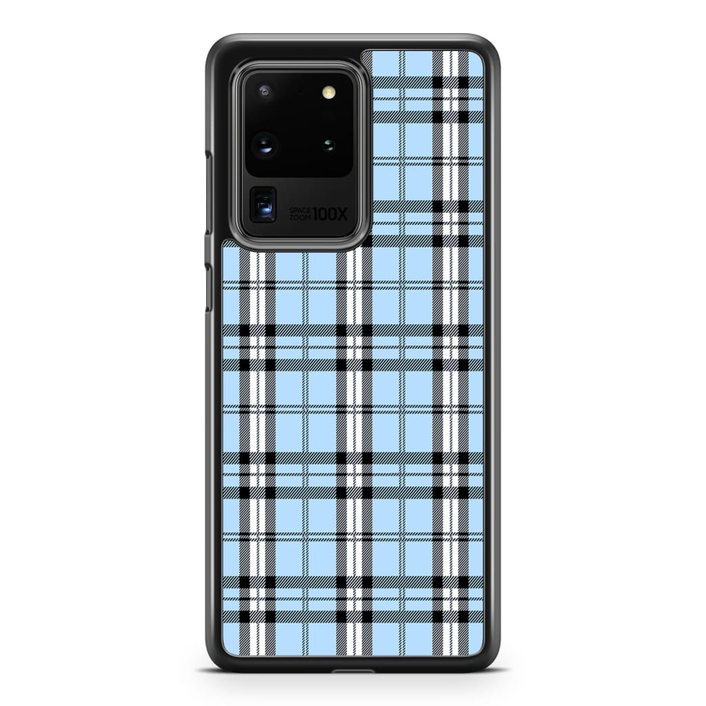 Iris Blue Plaid Phone Case - Galaxy S20 Ultra - Phone Case