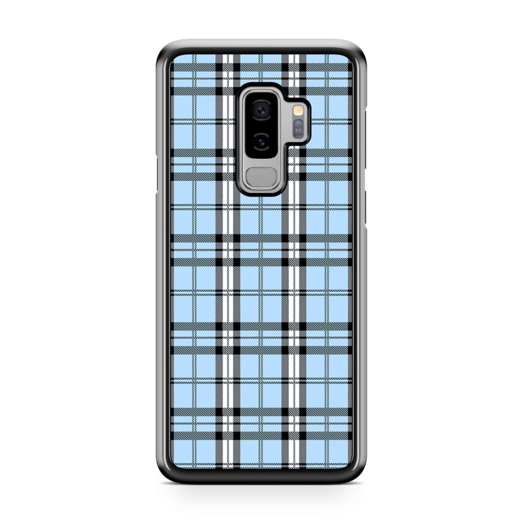Iris Blue Plaid Phone Case - Galaxy S9 Plus - Phone Case