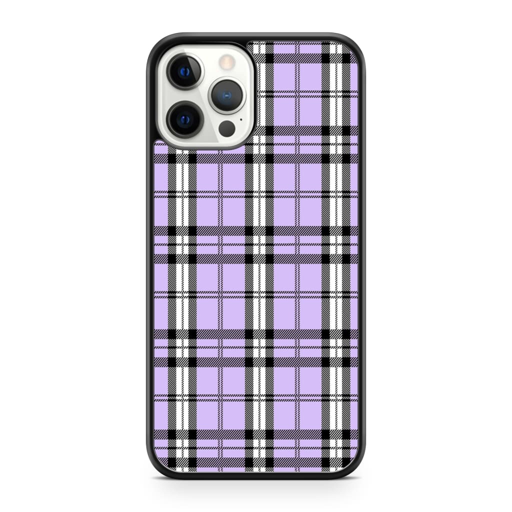 Lavender Plaid Phone Case - iPhone 12 Pro Max - Phone Case