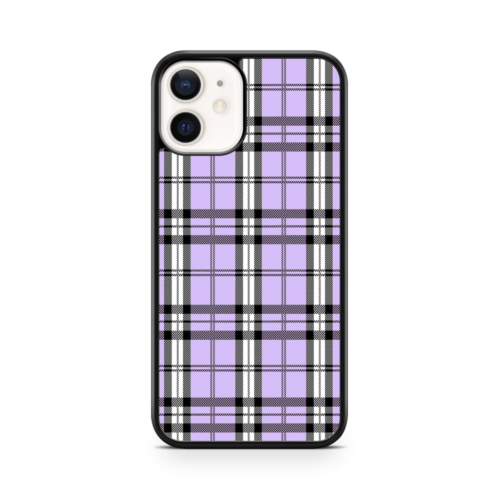 Lavender Plaid Phone Case - iPhone 12/12 Pro - Phone Case