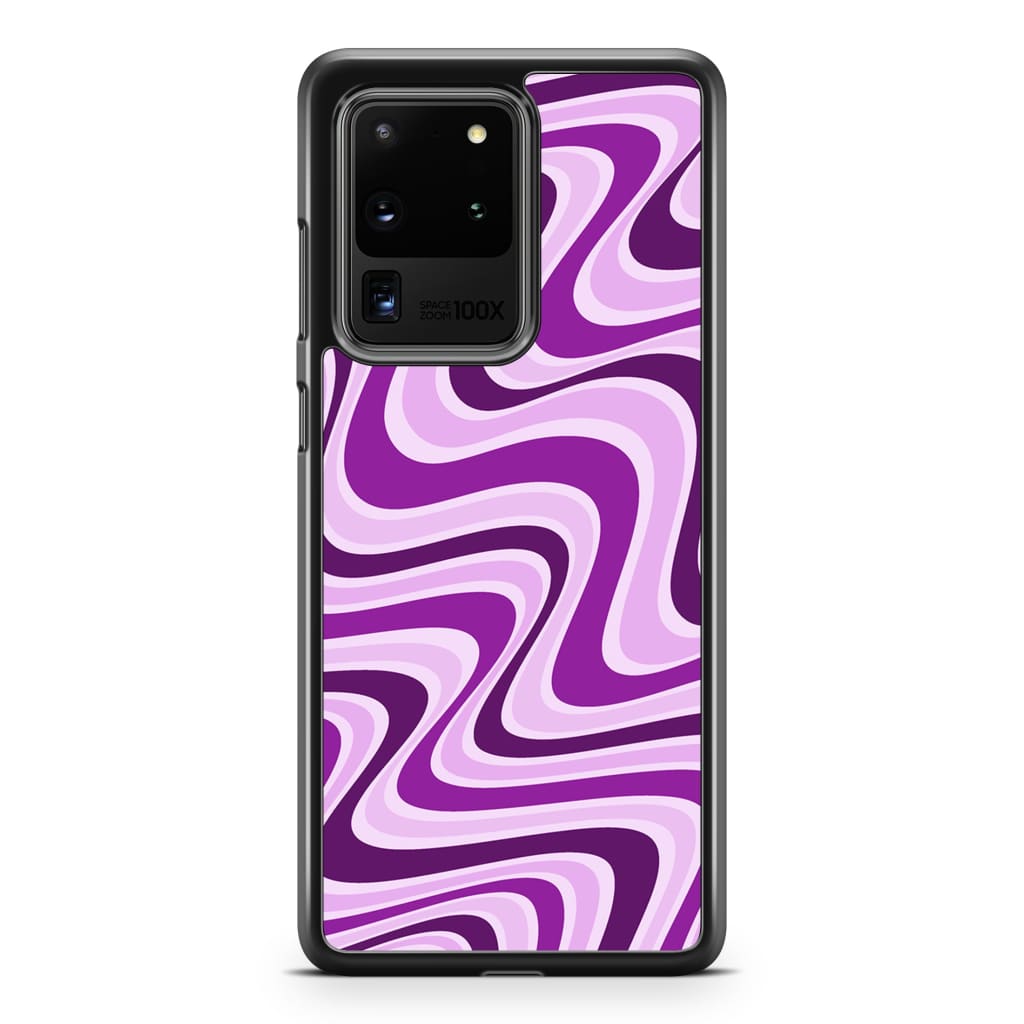 Lavender Retro Waves Phone Case - Galaxy S20 Ultra - Phone 