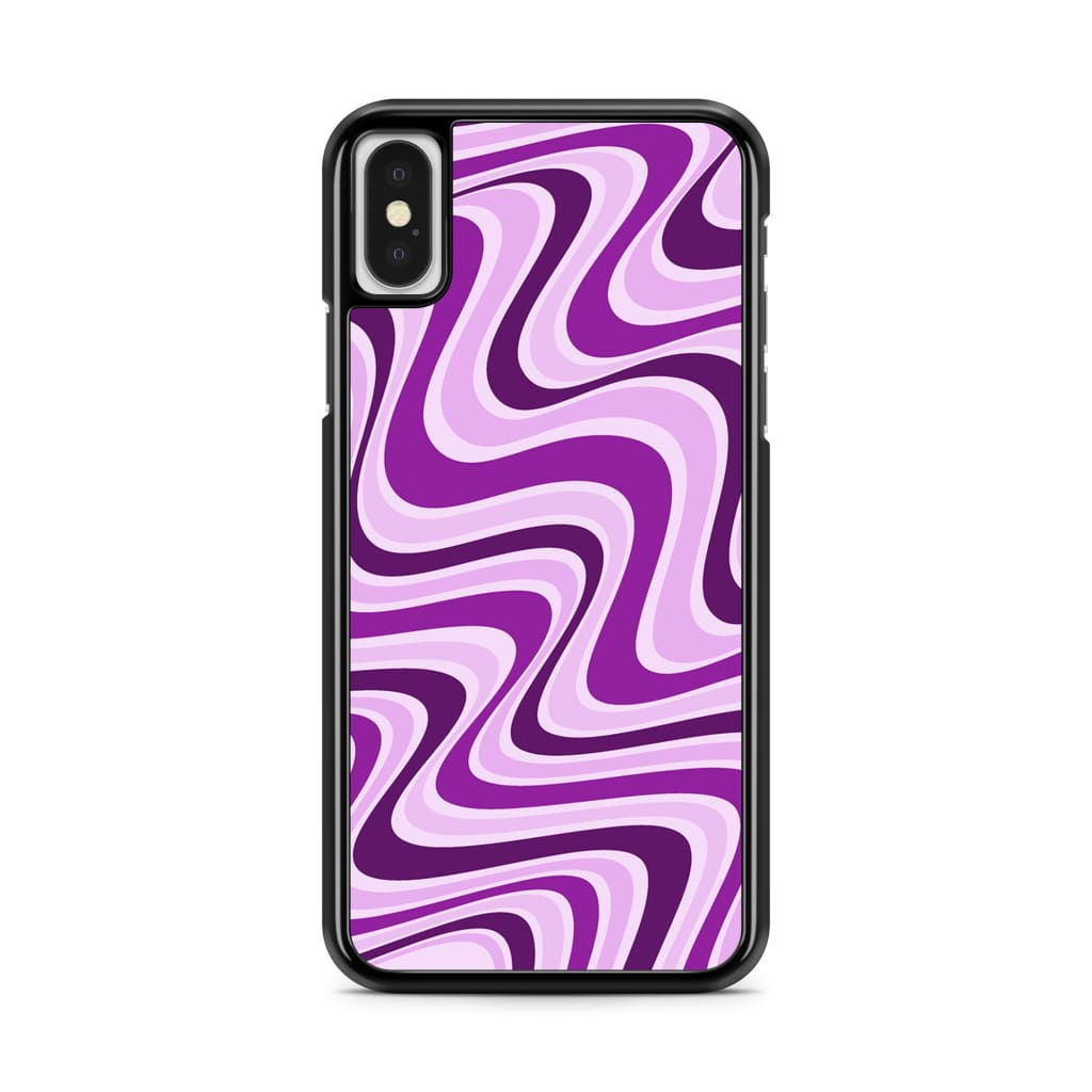 Lavender Retro Waves Phone Case - iPhone X/XS - Phone Case