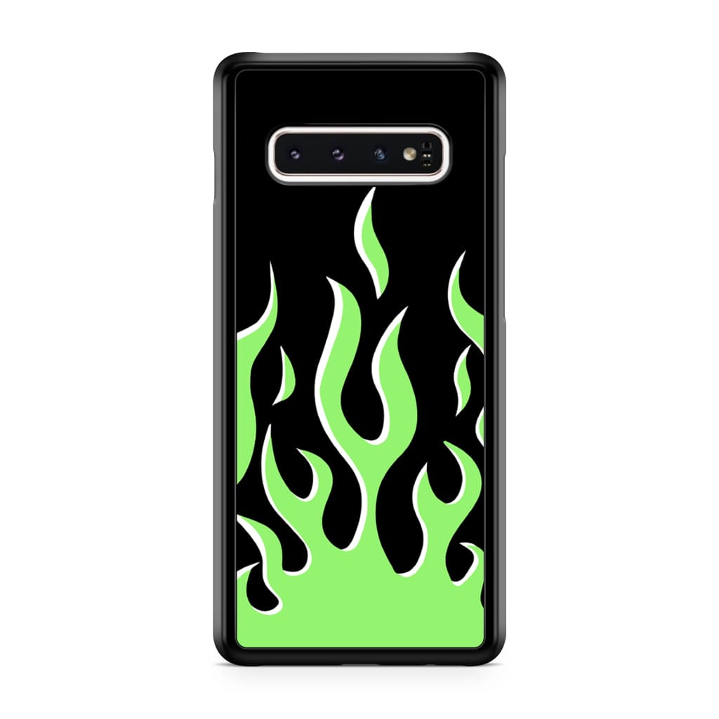 Neon Flames Phone Case - Galaxy S10 Plus - Phone Case