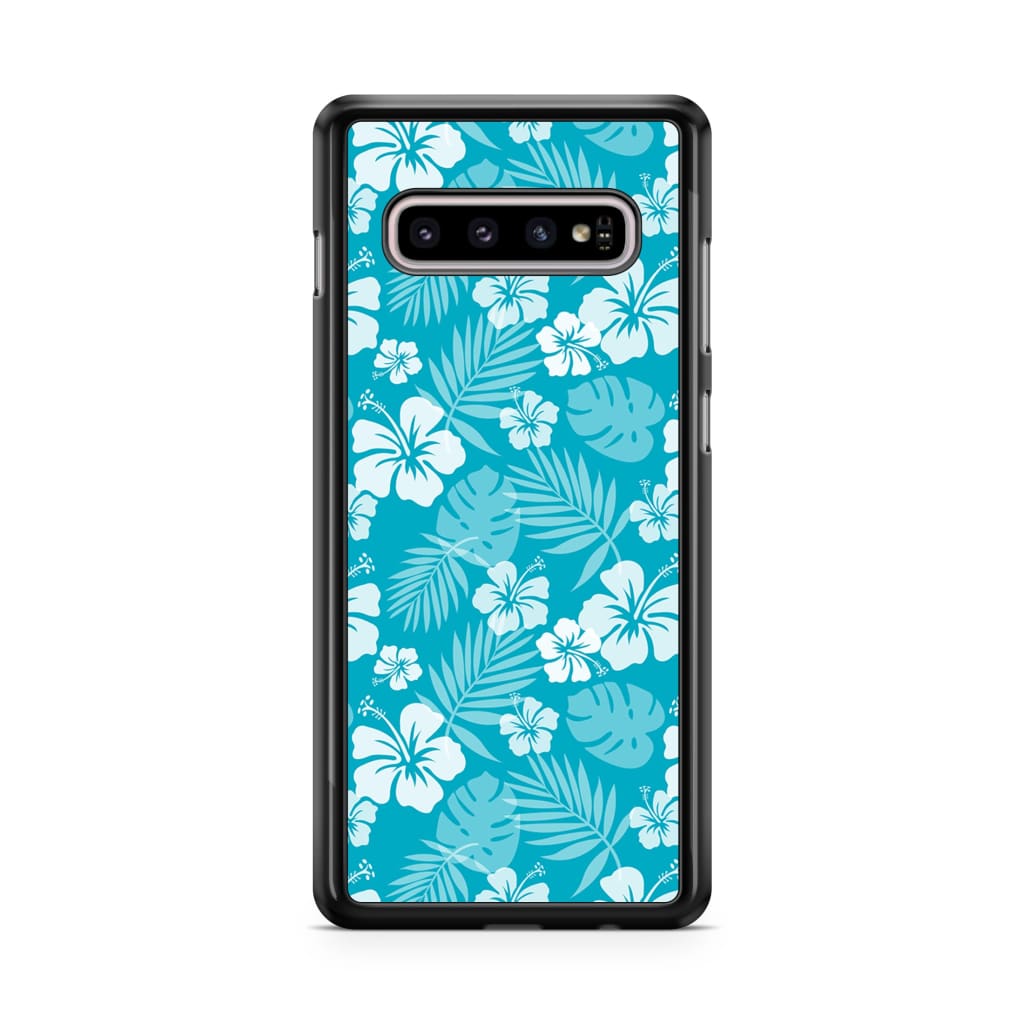 Ocean Blue Hibiscus Phone Case - Galaxy S10 - Phone Case