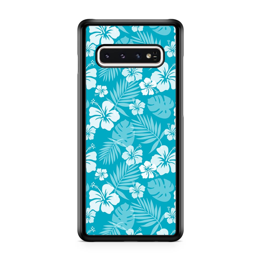 Ocean Blue Hibiscus Phone Case - Galaxy S10 Plus - Phone 
