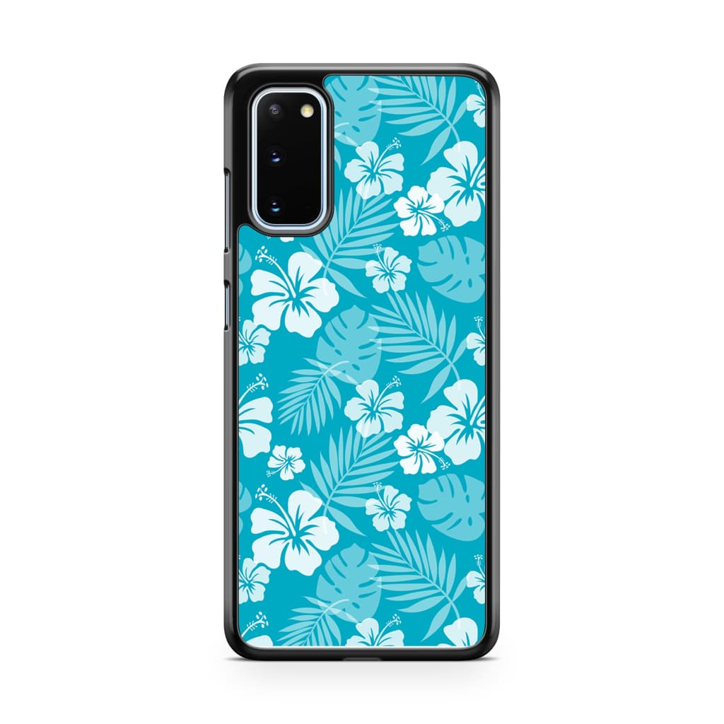 Ocean Blue Hibiscus Phone Case - Galaxy S20 - Phone Case