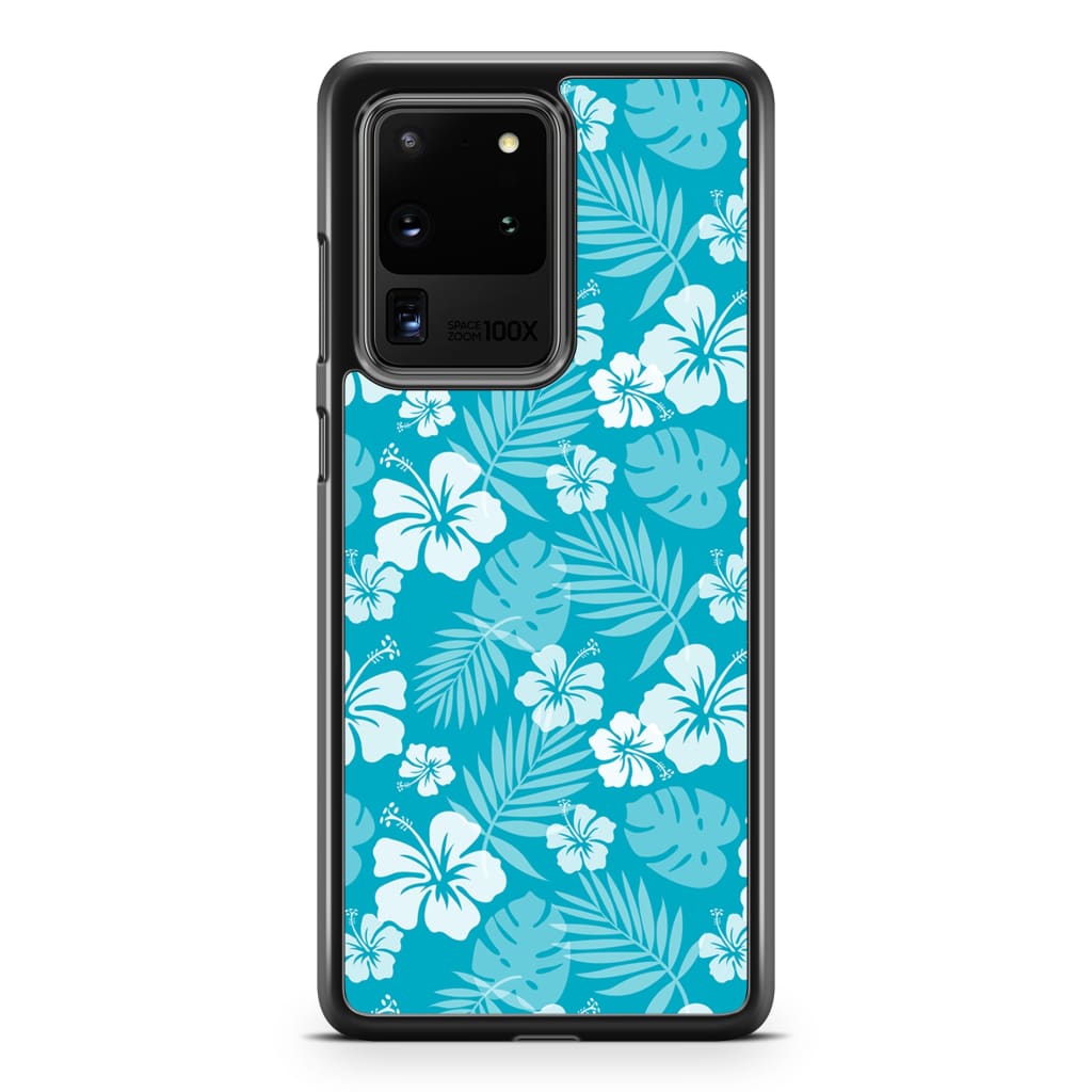 Ocean Blue Hibiscus Phone Case - Galaxy S20 Ultra - Phone 