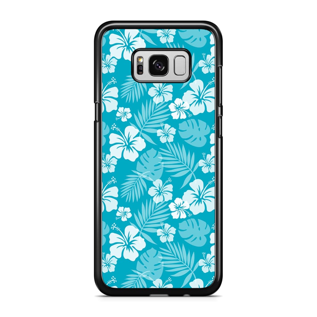 Ocean Blue Hibiscus Phone Case - Galaxy S8 - Phone Case