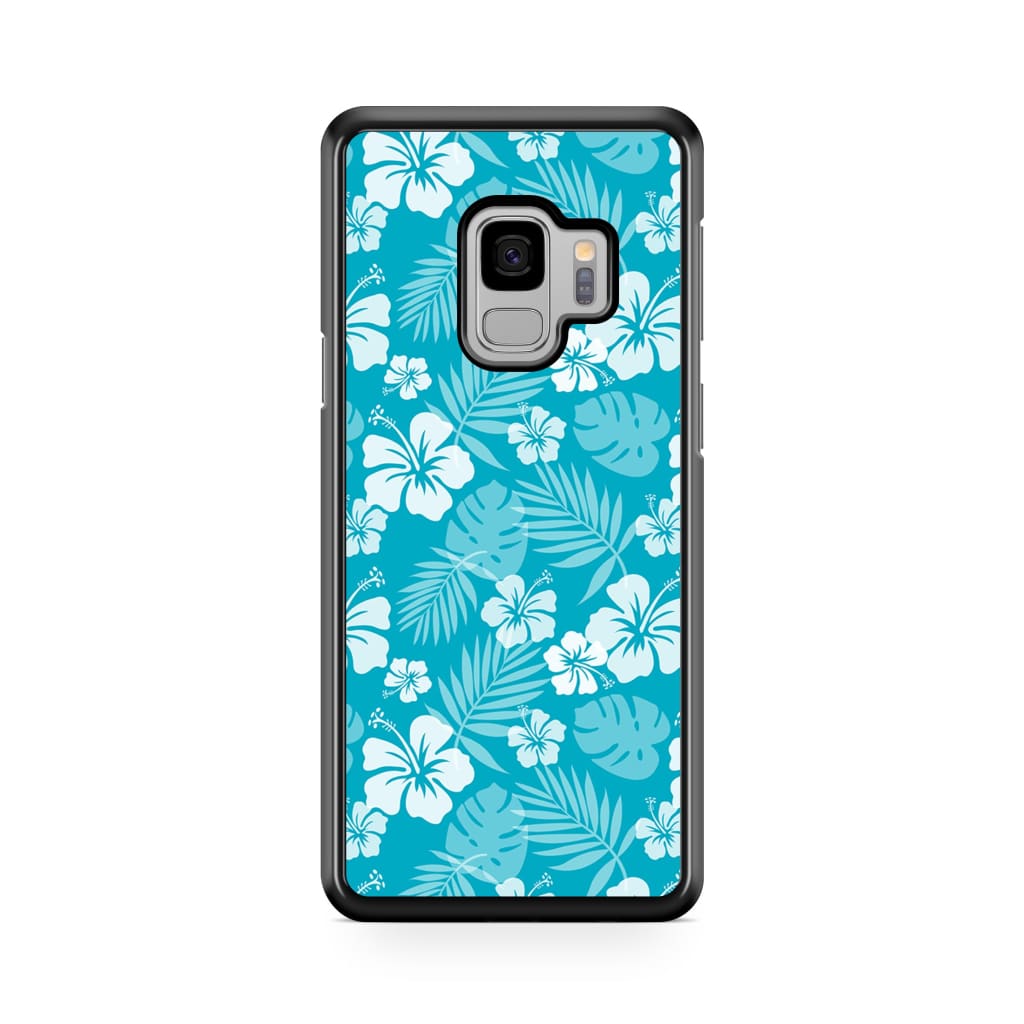 Ocean Blue Hibiscus Phone Case - Galaxy S9 - Phone Case