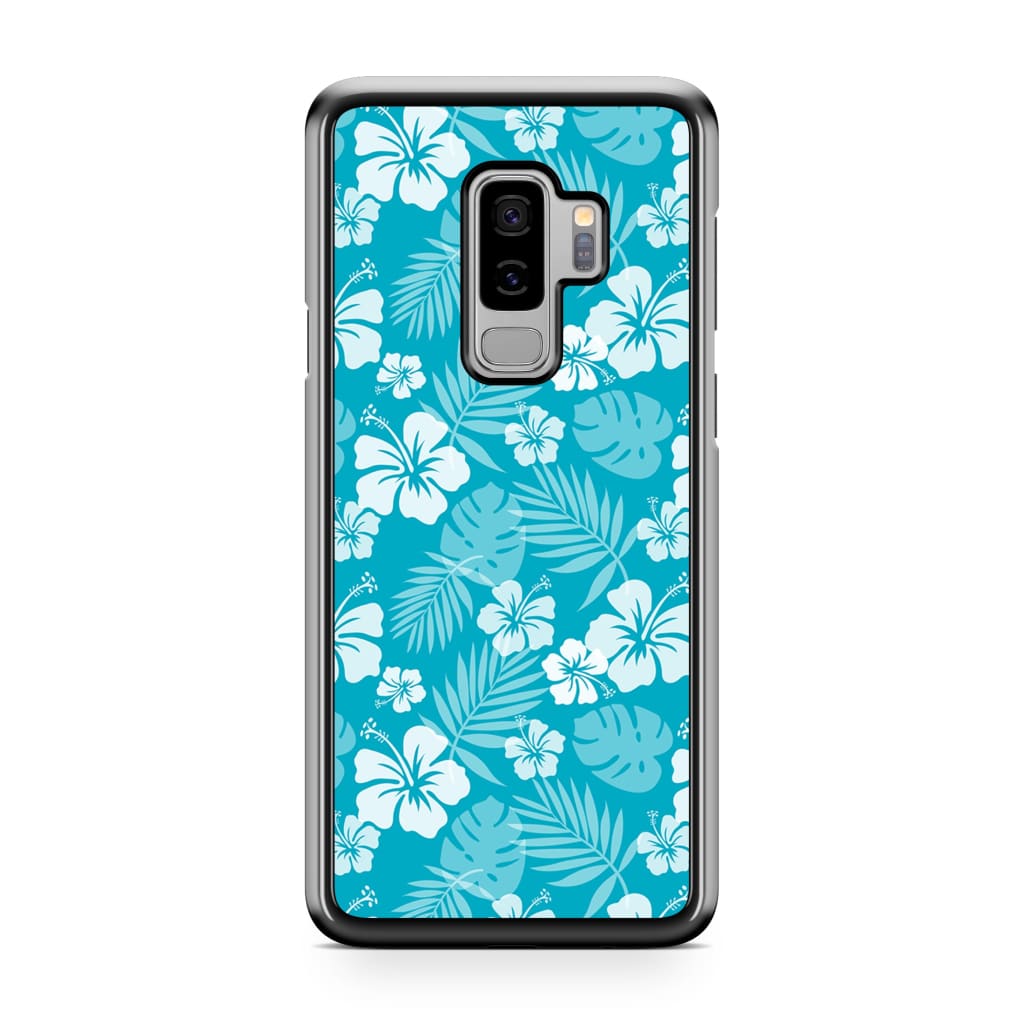 Ocean Blue Hibiscus Phone Case - Galaxy S9 Plus - Phone Case