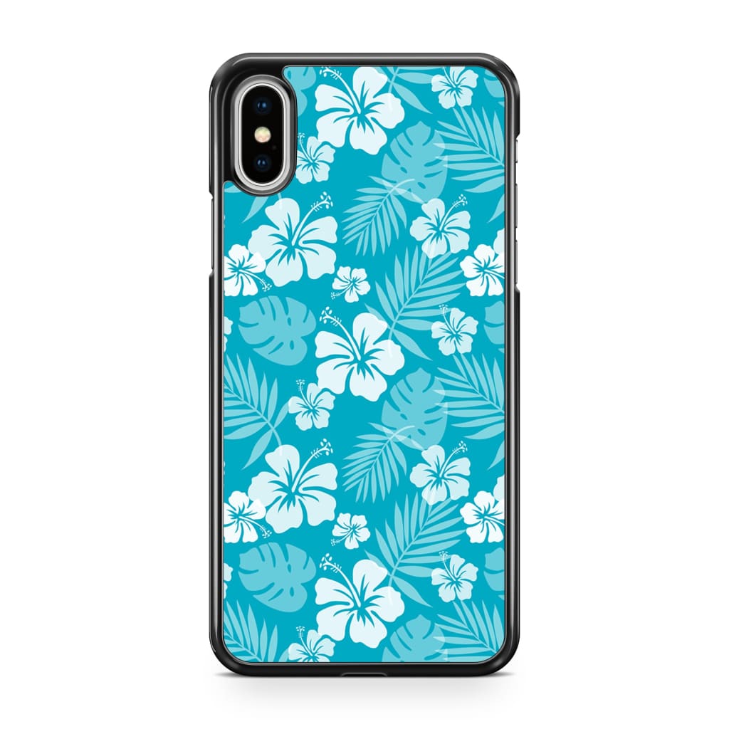 Ocean Blue Hibiscus Phone Case - iPhone XS Max - Phone Case