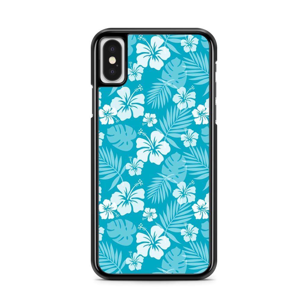 Ocean Blue Hibiscus Phone Case - iPhone X/XS - Phone Case