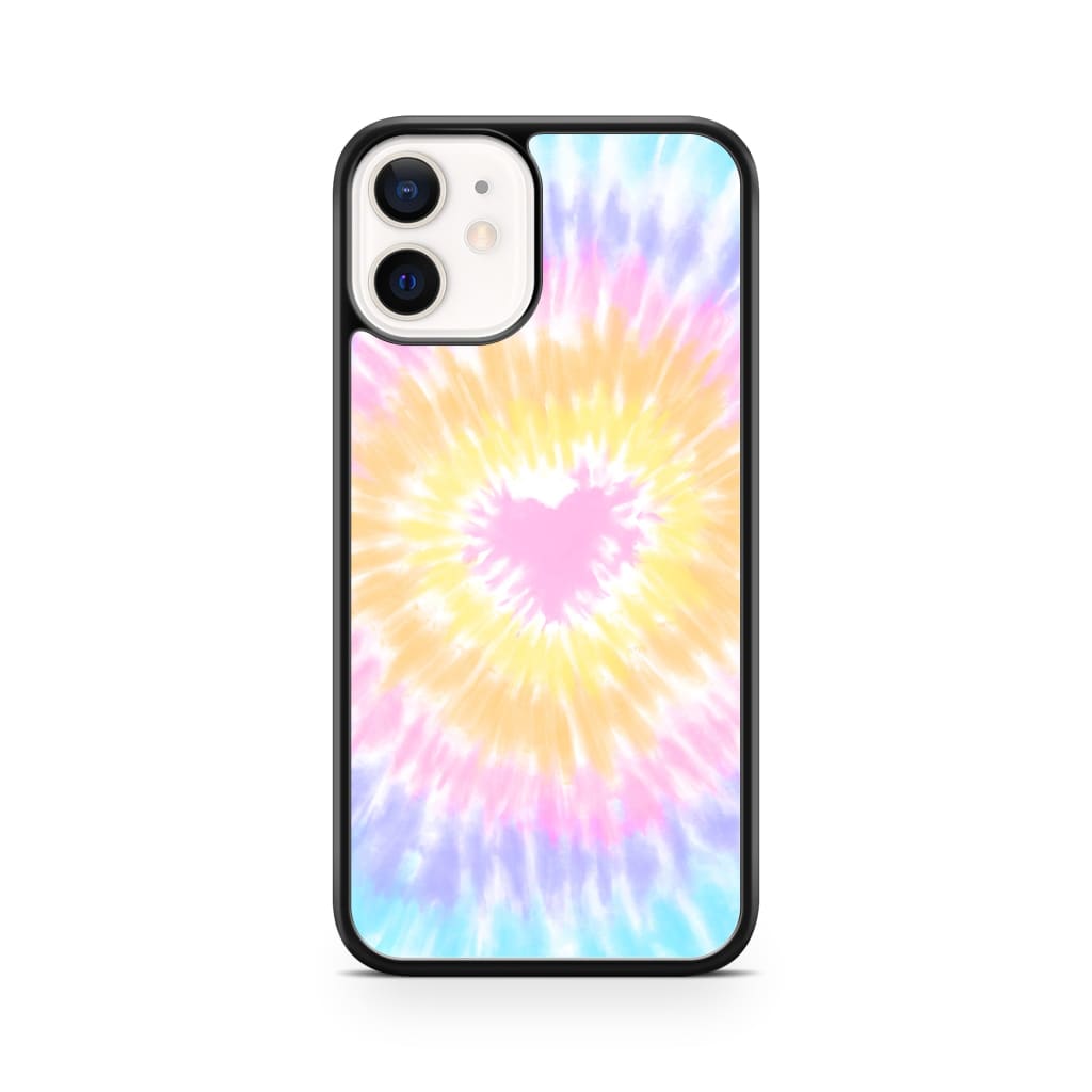 Pastel Heart Tie Dye Phone Case - iPhone 12 Mini - Phone 