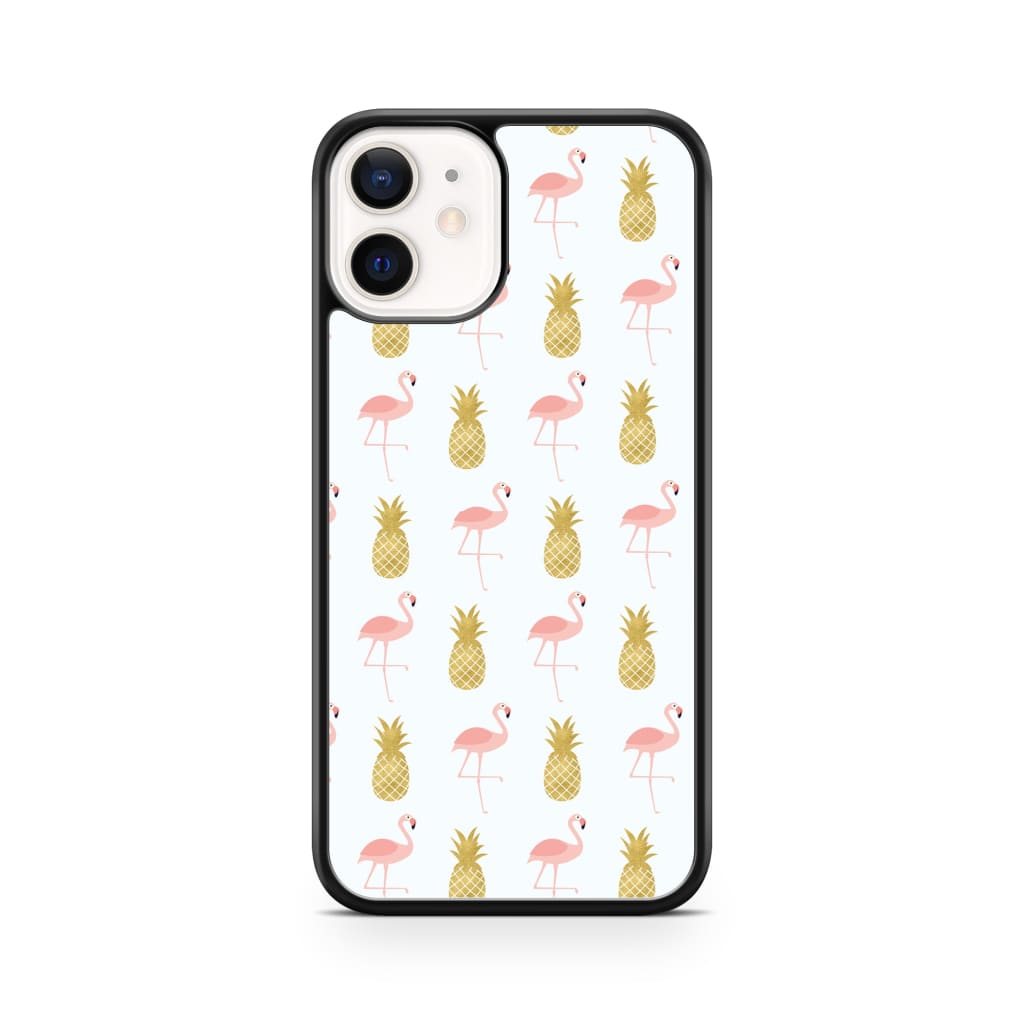 Pineapple Flamingos Phone Case - iPhone 12 Mini - Phone Case