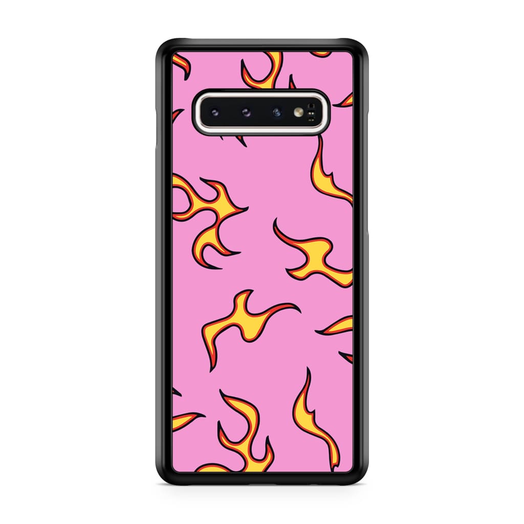 Pink Flames Phone Case - Galaxy S10 Plus - Phone Case
