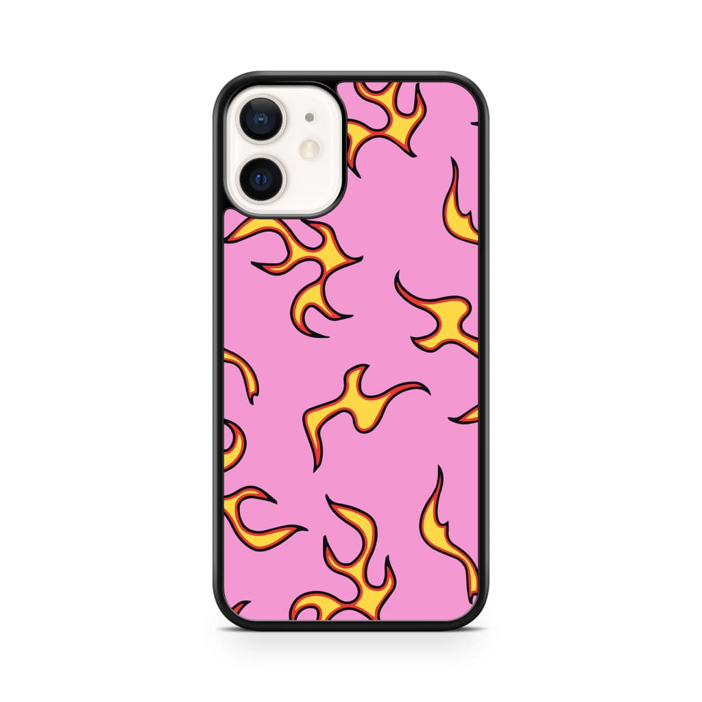 Pink Flames Phone Case - iPhone 12/12 Pro - Phone Case
