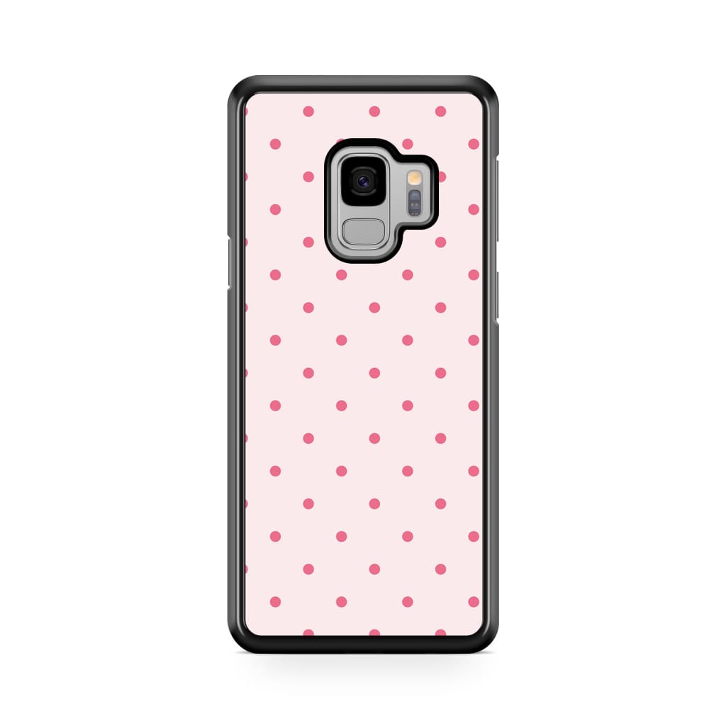 Pink Polka Dots Phone Case - Galaxy S9 - Phone Case