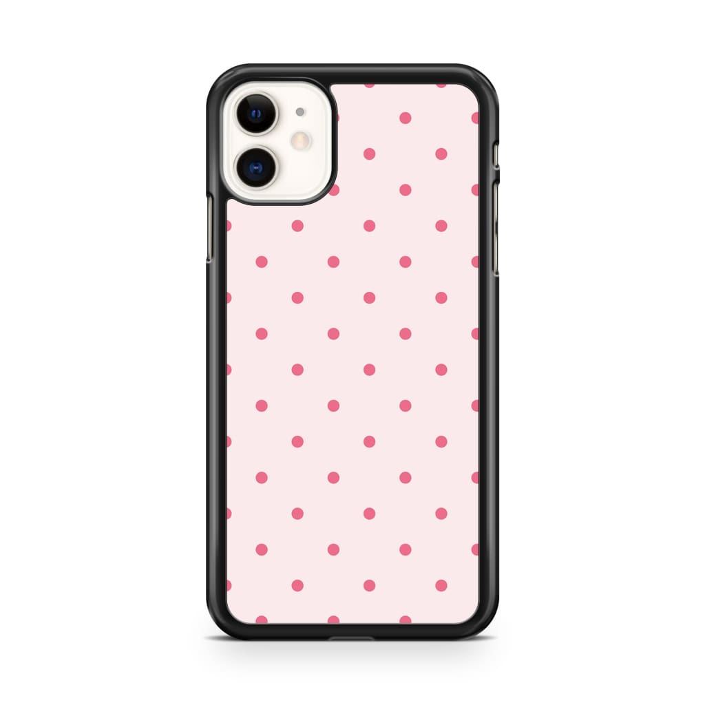 Pink Polka Dots Phone Case - iPhone 11 - Phone Case