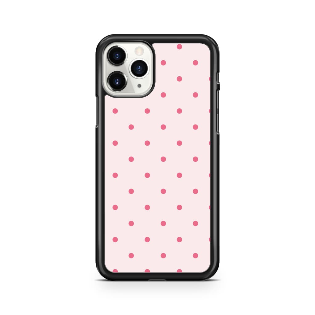 Pink Polka Dots Phone Case - iPhone 11 Pro - Phone Case