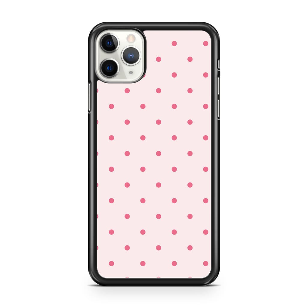 Pink Polka Dots Phone Case - iPhone 11 Pro Max - Phone Case