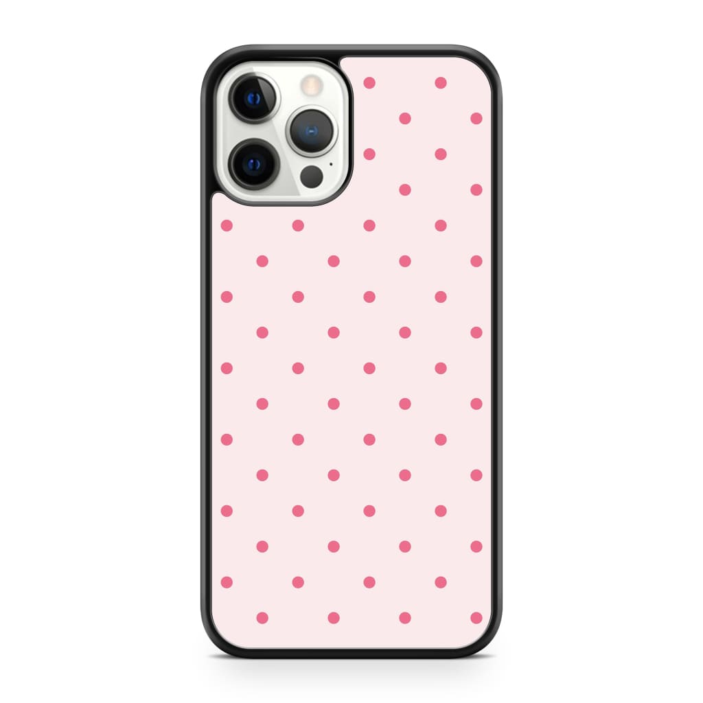 Pink Polka Dots Phone Case - iPhone 12 Pro Max - Phone Case
