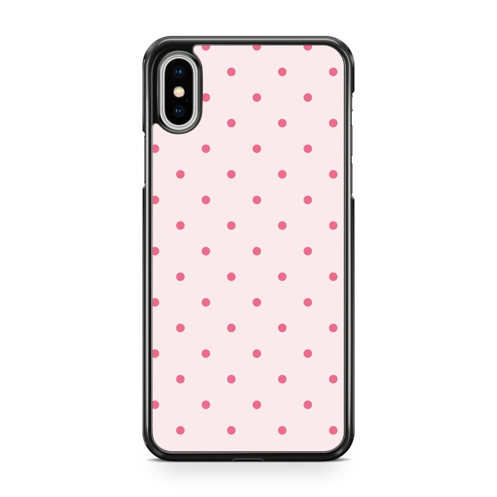 Pink Polka Dots Phone Case - iPhone XS Max - Phone Case