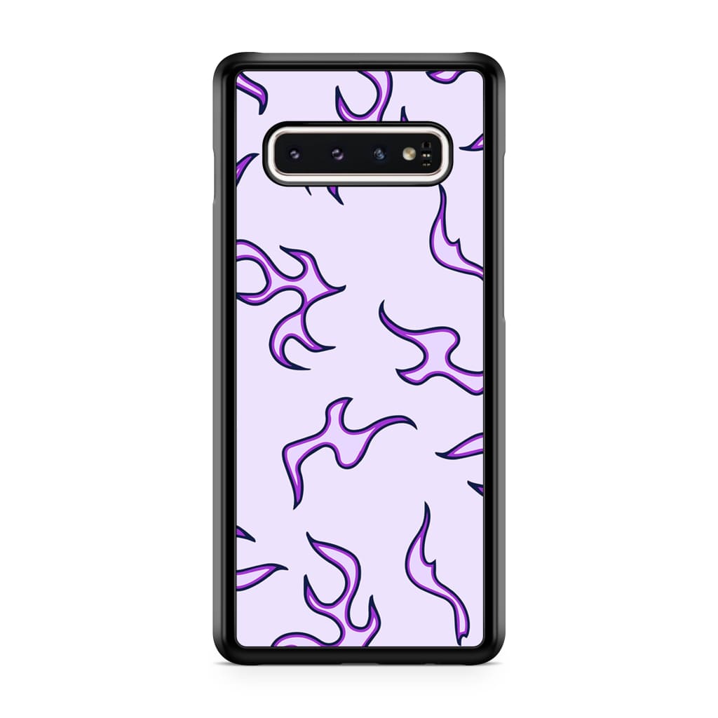 Purple Flames Phone Case - Galaxy S10 Plus - Phone Case