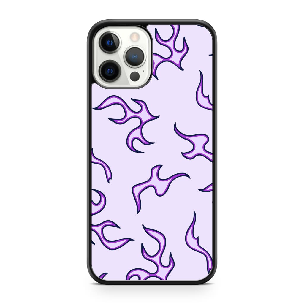 Purple Flames Phone Case - iPhone 12 Pro Max - Phone Case