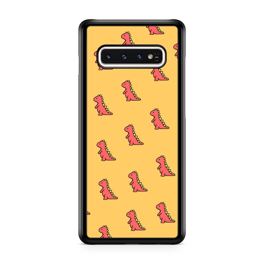 Red Dinosaur Phone Case - Galaxy S10 Plus - Phone Case