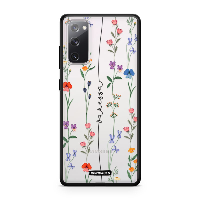 Floral String Black - Galaxy S20 FE - Custom