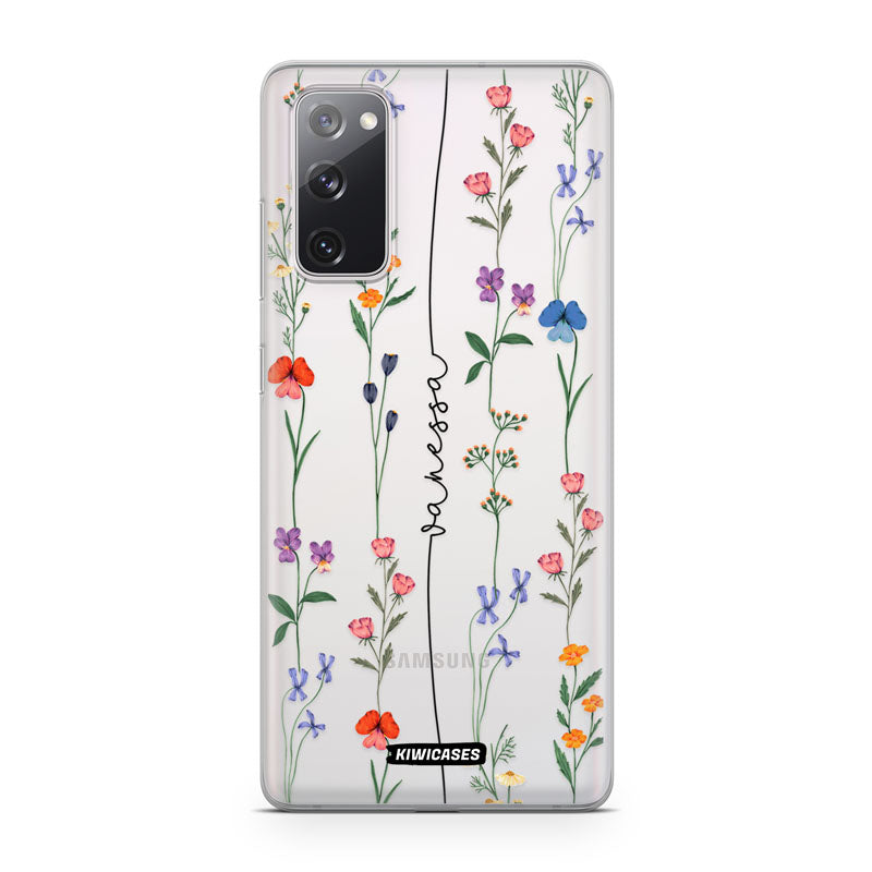 Floral String Black - Galaxy S20 FE - Custom
