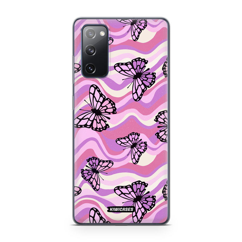 Wavey Purple Butterflies - Galaxy S20 FE
