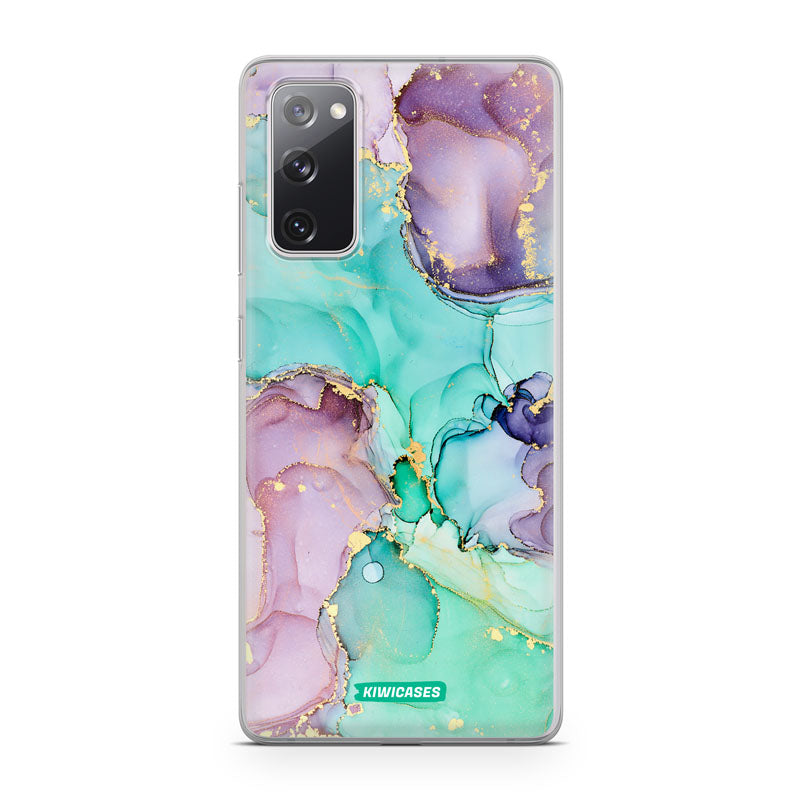 Green Purple Marble - Galaxy S20 FE