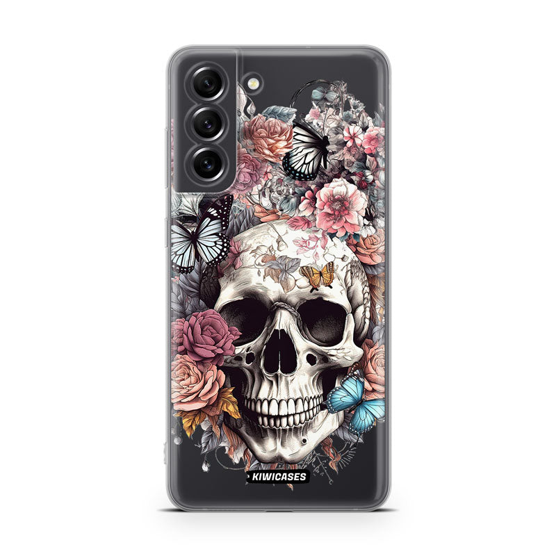 Dusty Floral Skull - Galaxy S21 FE