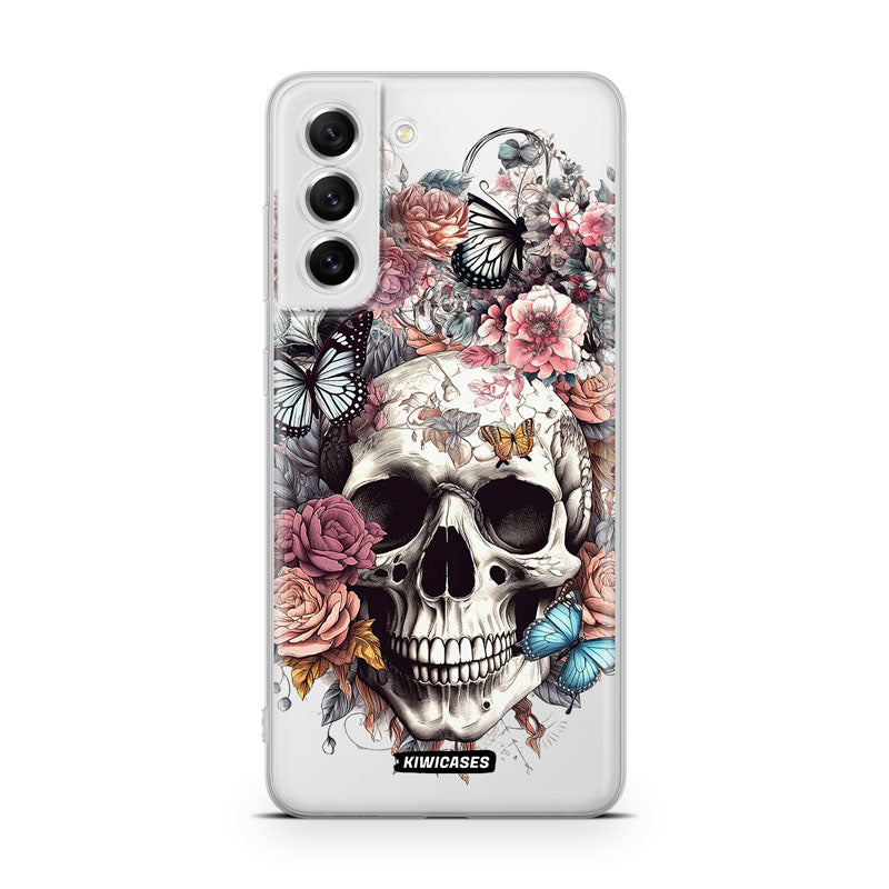 Dusty Floral Skull - Galaxy S21 FE