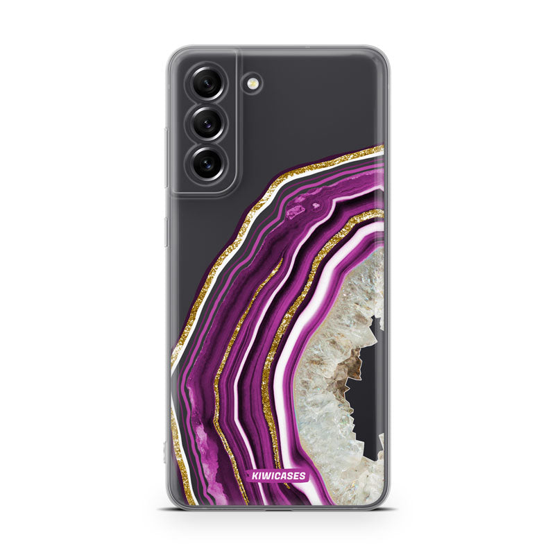 Purple Agate Crystal - Galaxy S21 FE
